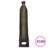 Sandbags 100 pcs Dark Green 103x25 cm HDPE 154884