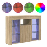 Corner LED TV Cabinet Sonoma Oak 100x40x68cm Engineered Wood 889787
