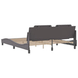 Bed Frame without Mattress "Zadar" Grey 180x200 cm Super King Faux Leather 3208201