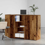 Reception Desk Old Wood 155x50x103.5 cm Engineered Wood 3324203