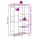 Clothes Rack with Shelves 100x50x184.5 cm Bamboo 4008920