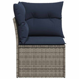 Garden Sofa with Cushion Grey 62 x 62 x 69 cm Poly Rattan 366148
