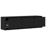 ZNTS TV Cabinet with LED Black 140x34x40 cm Engineered Wood 852244