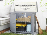 Wooden Garden Shed, Garden Tool Storage Shed Hinged Roof and Shelf, Outdoor Storage Cabinet T3398P325225