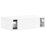 Wall-Mounted Side Table High Gloss White 59 x 34.5 x 17 cm 898489