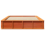 Bed Frame Wax Brown 140 x 190 cm Solid Pine Wood 3385723