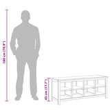 Shoe Rack 114x37x45 cm Solid Oak Wood 327436