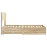 Bed Frame with Storage and Headboard Sonoma Oak 90 x 190 cm 3414517