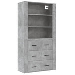 Highboard Concrete Grey Engineered Wood 3185395