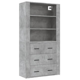 Highboard Concrete Grey Engineered Wood 3185395