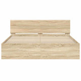 Bed Frame with Headboard Sonoma 152 x 203 cm Engineered Wood 3402861