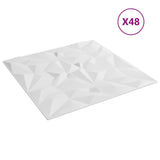 Wall Panels 48 pcs White 50x50 cm XPS 12 m Amethyst 356945