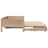 Daybed with Trundle and Drawers without Mattress 80x200 cm 3302215