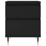 Bedside Cabinets 2 pcs Black 40x35x50 cm Engineered Wood 830655