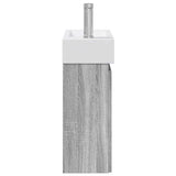 Bathroom Vanity Unit with Tap Grey Sonoma 45.5 x 22.5 x 84 cm 889507