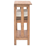 ZNTS Console Table Solid Mahogany Wood 69x28x70 cm 244489