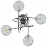 Ceiling Lamp with Mesh Wire Shades for 4 G9 LED Lights 337906