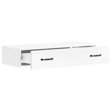 Wall-Mounted Side Table High Gloss White 87.5 x 34.5 x 17 cm 899009