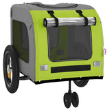 Pet Bike Trailer with Storage Green and grey 125 x 53 x 54 cm 93850