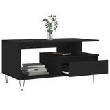 Coffee Table Black 90x49x45 cm Engineered Wood 831021