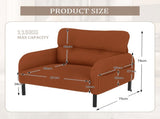 GOMYWAY corduroy fabric, comfortable monochrome single person wide seat chair, suitable for living W2678P422247