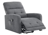 Electric Riser Recliner Chair for Elderly, Dark Grey Fabric Lift & Recline Armchair with Adjustable 02012291