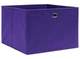Storage Boxes 10 pcs Non-woven Fabric 28x28x28 cm Purple 325213