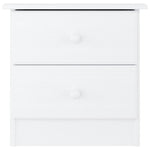 ZNTS Bedside Cabinet ALTA White 41x35x41 cm Solid Wood Pine 353916