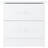 ZNTS Bedside Cabinet ALTA White 41x35x41 cm Solid Wood Pine 353916