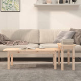 2 Piece Coffee Table Set Solid Wood Pine 822362