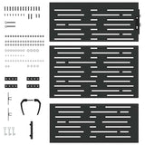 Garden Gate with Lock Black 85 x 150 cm Powder-coated steel 42015876