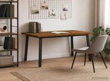 90 x 55 x 75 cm Solid Acacia Wood Natural and Black Rectangular 937469