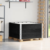 Pallet Collars 3 pcs Black 100x100 cm Solid Wood Pine 3295375