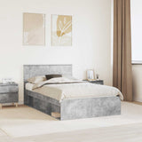 Bed Frame Concerte Grey 135 x 190 cm Engineered wood 3407889