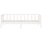 ZNTS Day Bed without Mattress White 90x190cm Solid Wood Pine 814645