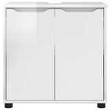 Bathroom Basin Cabinet High Gloss White 60 x 30 x 60 cm 888751