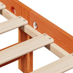 ZNTS Bed Frame without Mattress Wax Brown 90x200 cm Solid Wood Pine 3309904