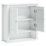 Bathroom Wall Cabinet BERG White 69.5x27x71.5 cm Solid Wood 358550