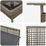 Garden Dining Set 5 pcs Grey Poly rattan 3334928