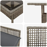 Garden Dining Set 5 pcs Grey Poly rattan 3334928
