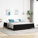 Box Spring Bed with Mattress Black 180 x 220 cm Fabric 3398805