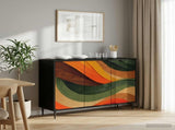 Sideboard BONN Black Oak 102 x 33 x 76 cm Engineered Wood 8006981