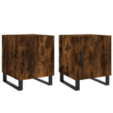 Bedside Cabinets 2 pcs Smoked Oak 40x40x50 cm Engineered Wood 827623