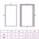Interior Door Slim Golden 102.5x201.5 cm Tempered Glass and Aluminium 155147