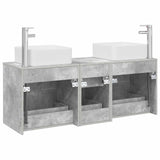 Bathroom Cabinet Set 3 pcs Concrete Grey 49.5 x 41 x 63 cm 3405830