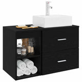 Bathroom Furniture Set 2 pcs Black Oak Engineered Wood 3403889