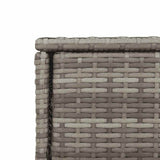Garden Storage Cabinet Grey 105x55x113 cm Poly Rattan 365565