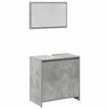 ZNTS 4 Piece Bathroom Furniture Set Concrete Grey Engineered Wood 3324849