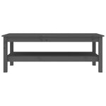 ZNTS Coffee Table Grey 110x50x40 cm Solid Wood Pine 814276