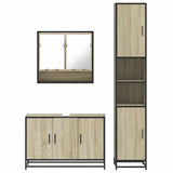 3 Piece Bathroom Furniture Set Sonoma Oak Engineered Wood 3301101